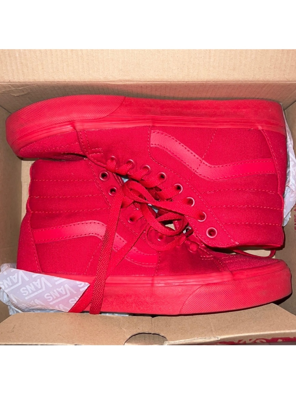 Vans Red High-Top Classic Skate Sneakers